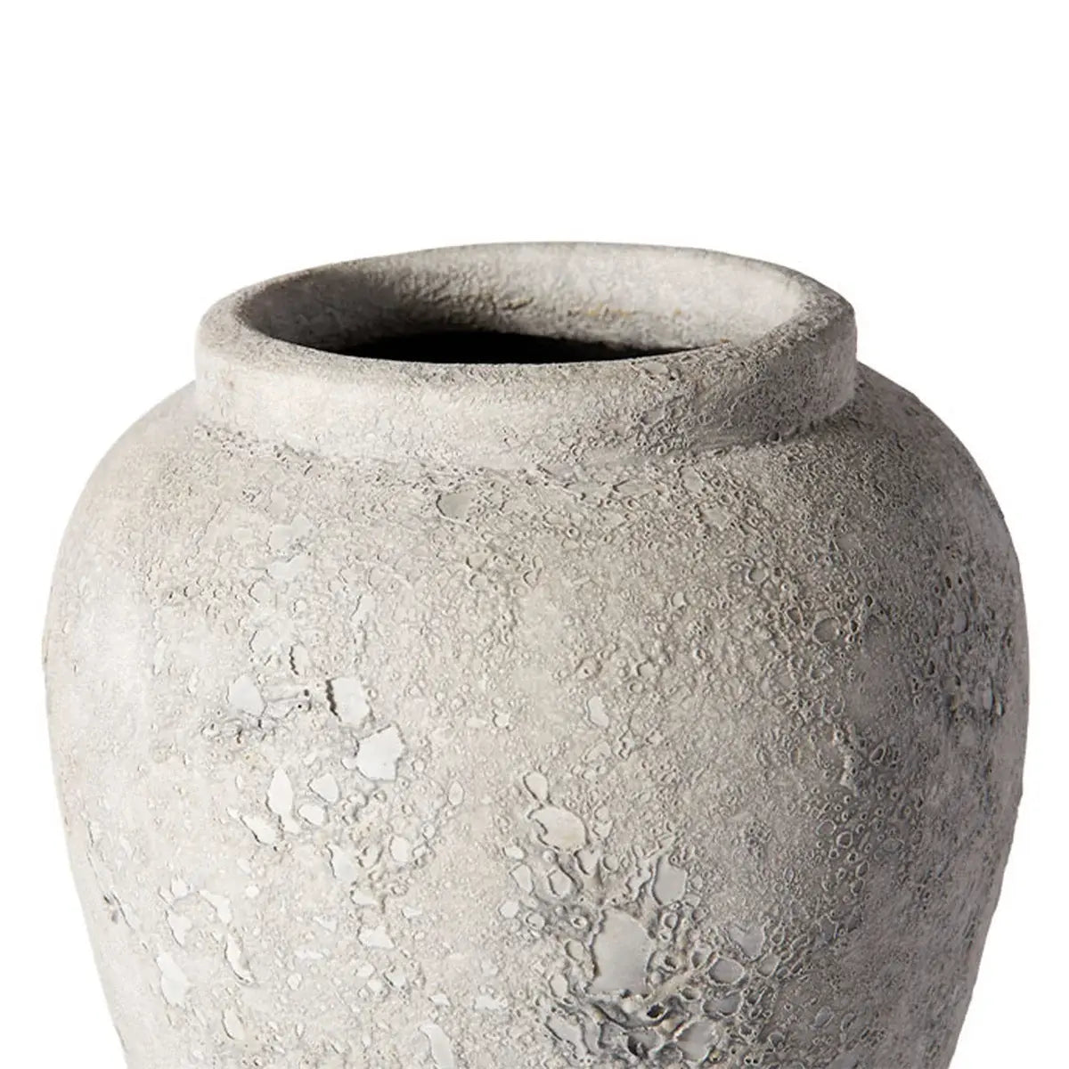 B-Ware Muubs Krug Vase Gefäß Luna Steingrau 33x38cm Terrakotta Handgefertigt Mondkrater - 5713524044881