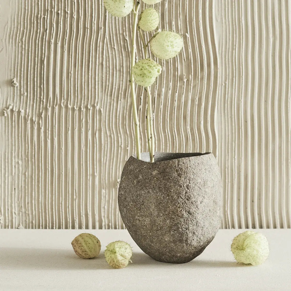 B-Ware Muubs Weinkühler Flaschenkühler Wein Valley Grau Natur Tischaccessoire Steinzeug - 5711973034972