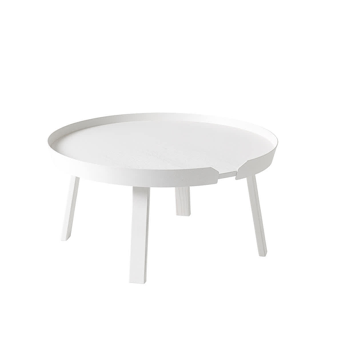 Muuto Around Couchtisch Sofatisch Tisch ø72cm Eschenholz Lackiert Weiß B-Ware - 5710562211121