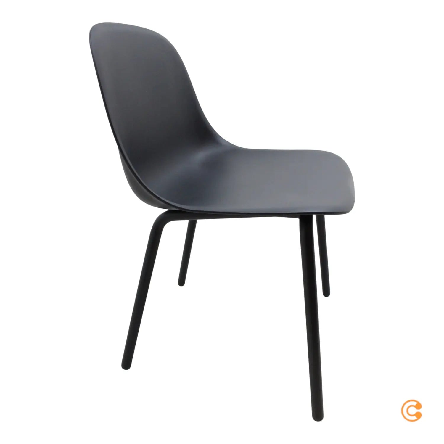 B-Ware Muuto Fiber Outdoor Gartenstuhl Kunststoffgleiter Anthrazit Siehe Text/Foto - 5713295094917