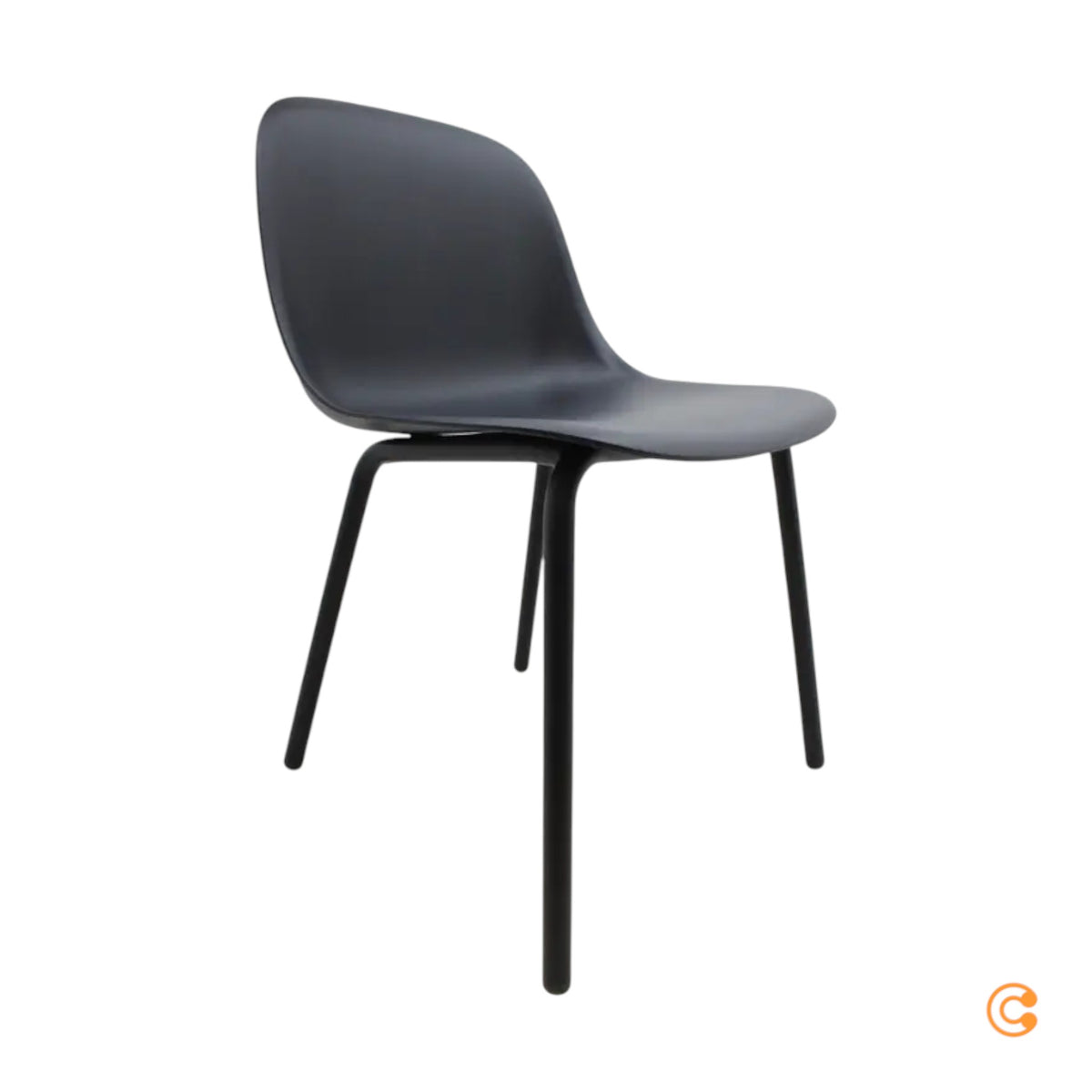 Muuto Fiber Outdoor Stuhl Gartenstuhl Sitz anthrazit schwarz SIEHE TEXT/FOTO - 5713295094917