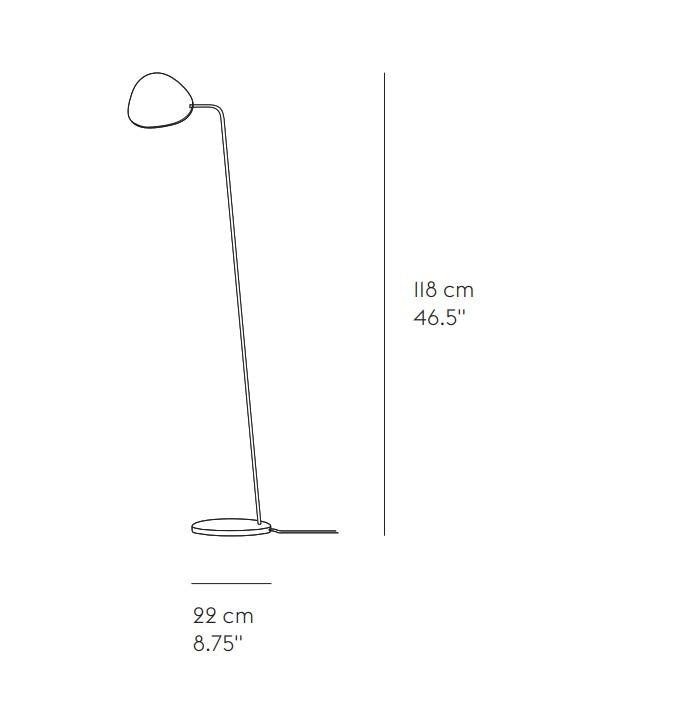 Muuto Stehleuchte Stehlampe Leaf LED weiß Wohnzimmerlampe Aluminium dimmbar - 5710562203577