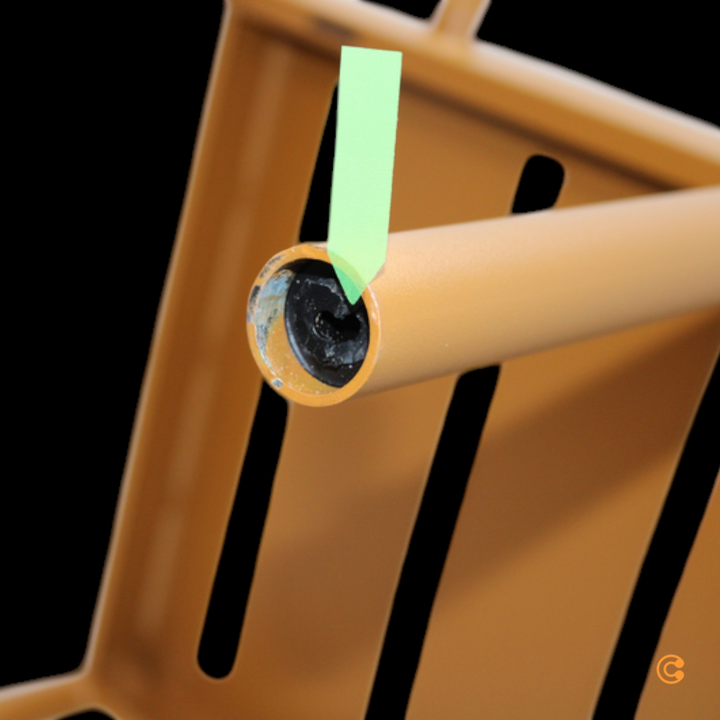 Muuto Linear Steel Armchair Armlehnenstuhl Stuhl Küchenstuhl Burnt Orange B-Ware - 5713294764309