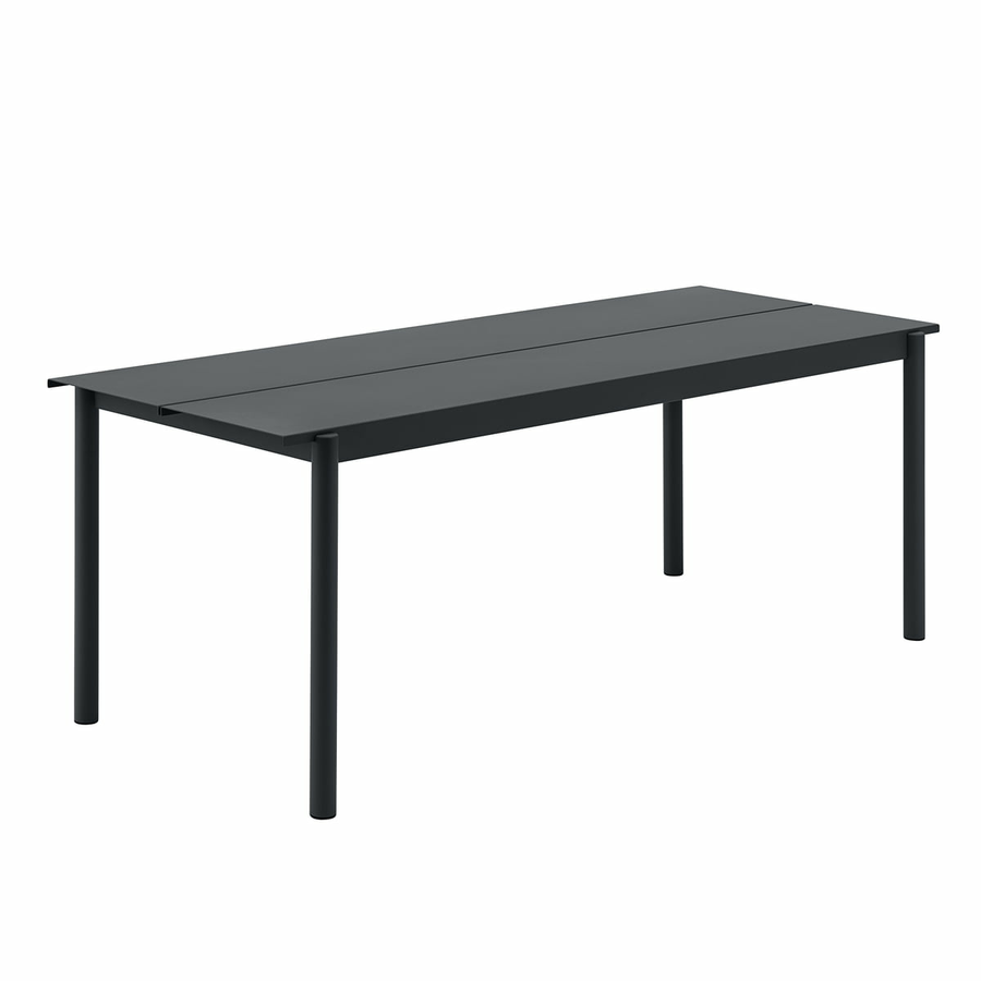 Muuto Linear Steel Tisch Gartentisch Terrassentisch Esstisch 200 X 80 Cm Schwarz B-Ware - 5710562309118