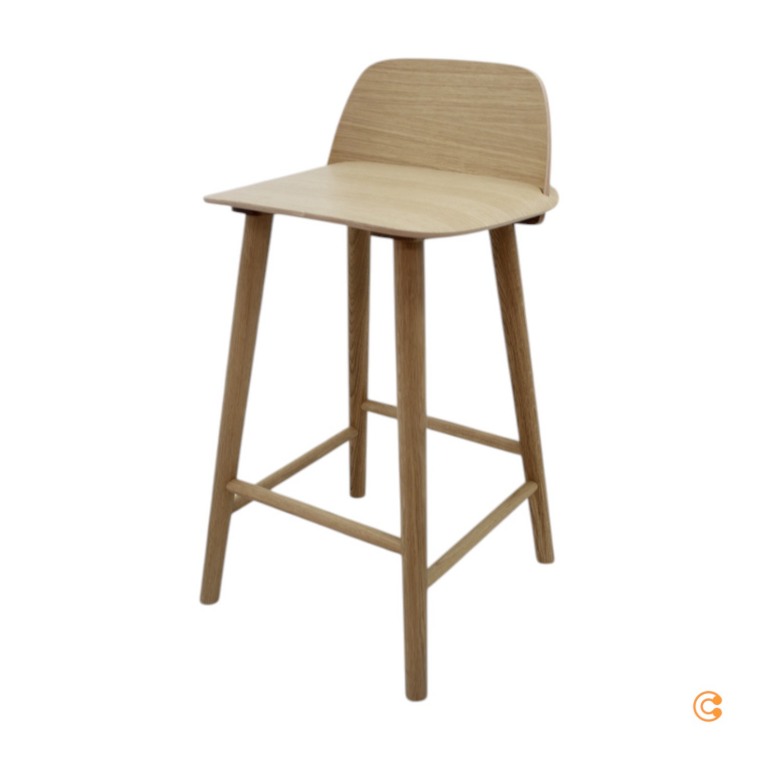 Muuto Nerd Barhocker Sitzhocker Barstuhl Eiche Holzhocker Siehe Text/Foto B-Ware - 5710562300313