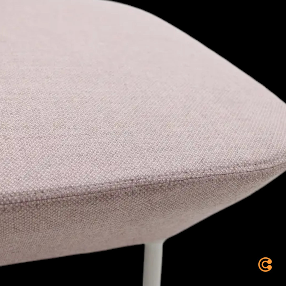 MUUTO Sitzhocker Fußhocker Oslo Pouf Rosa Offwhite Sitzpouf Hocker 45x100x73cm - 5713298404864