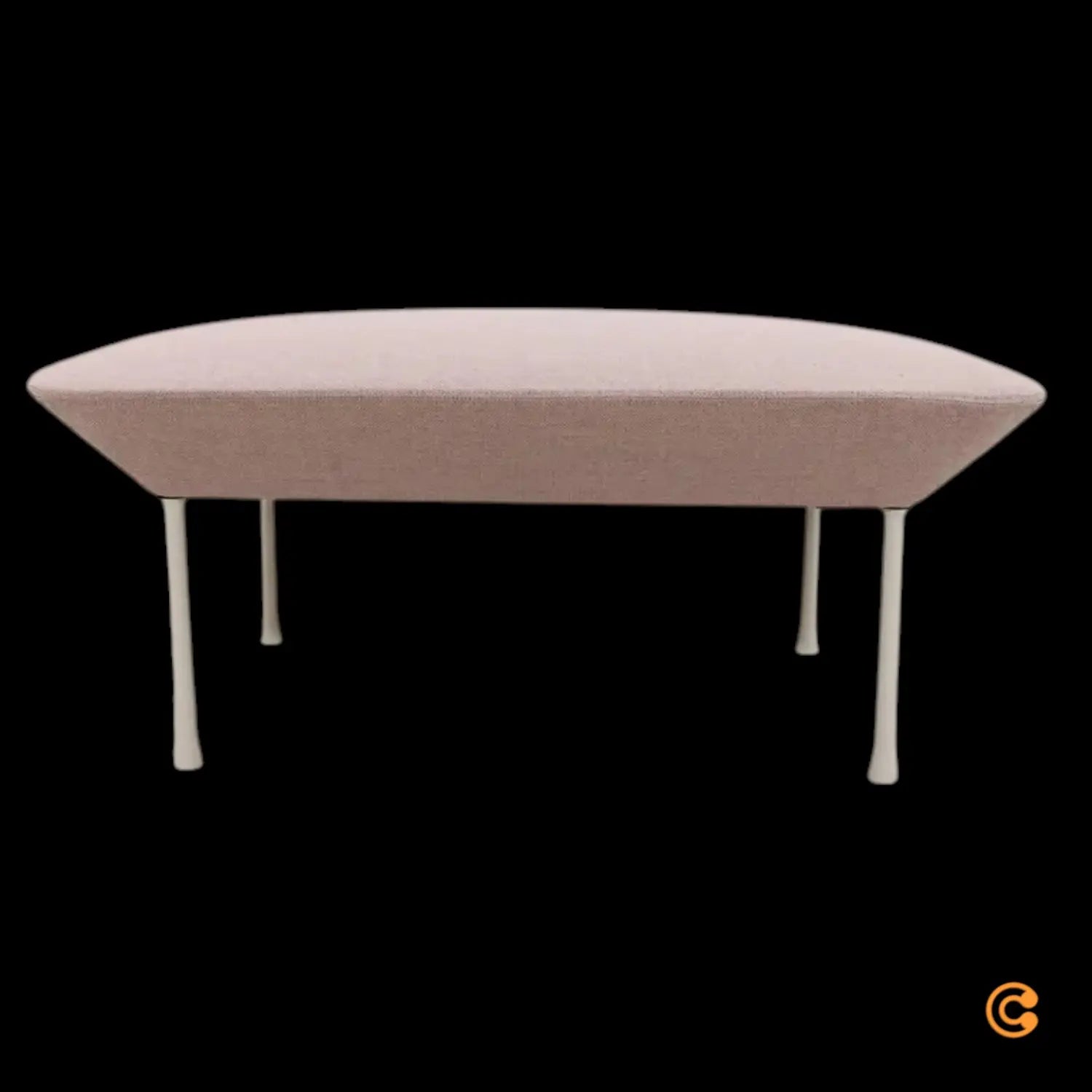 B-Ware Muuto Sitzhocker Fußhocker Oslo Pouf Rosa Offwhite Sitzpouf Hocker 45x100x73cm  - 5713298404864