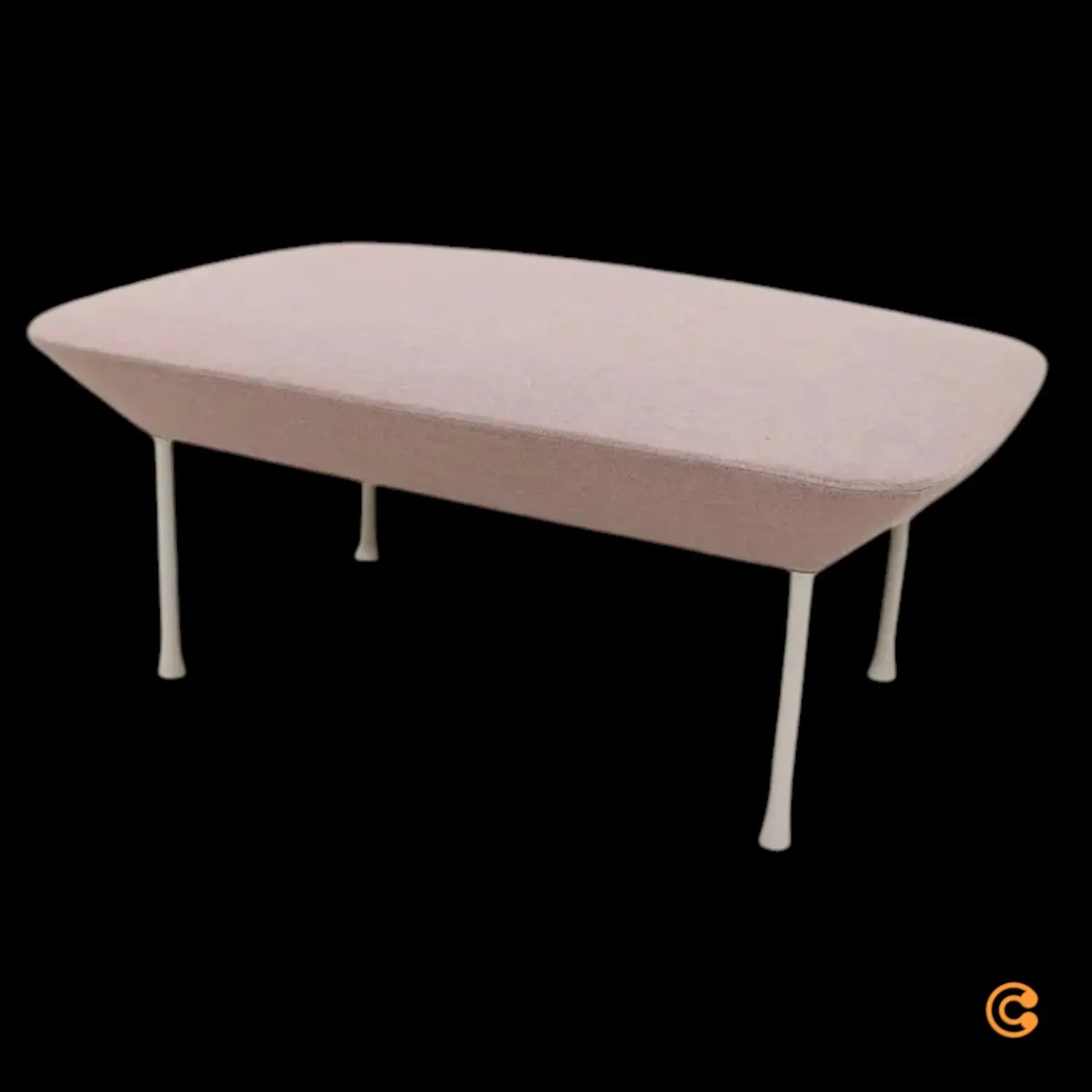 B-Ware Muuto Sitzhocker Fußhocker Oslo Pouf Rosa Offwhite Sitzpouf Hocker 45x100x73cm  - 5713298404864