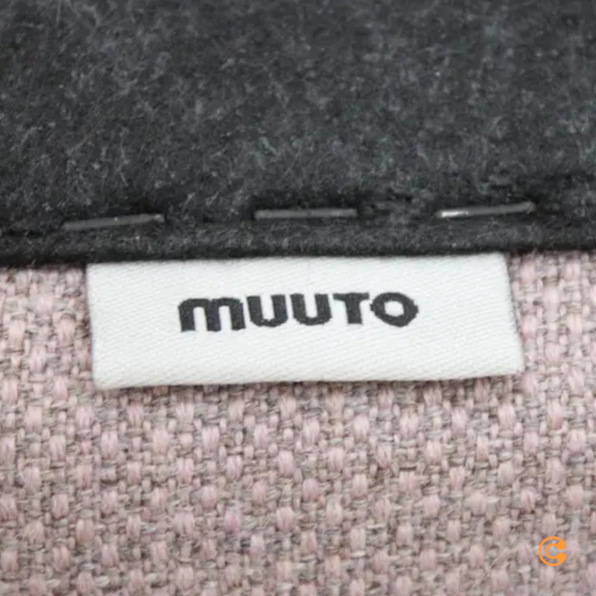 MUUTO Sitzhocker Fußhocker Oslo Pouf Rosa Offwhite Sitzpouf Hocker 45x100x73cm - 5713298404864