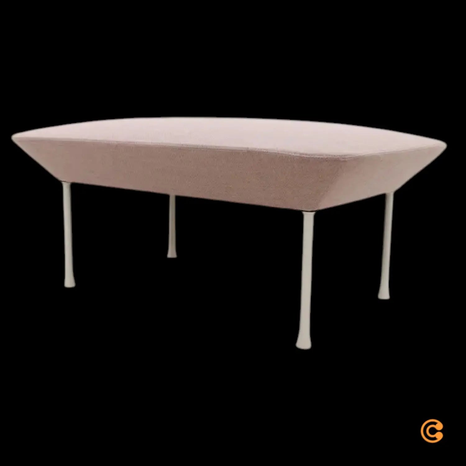 B-Ware Muuto Sitzhocker Fußhocker Oslo Pouf Rosa Offwhite Sitzpouf Hocker 45x100x73cm  - 5713298404864