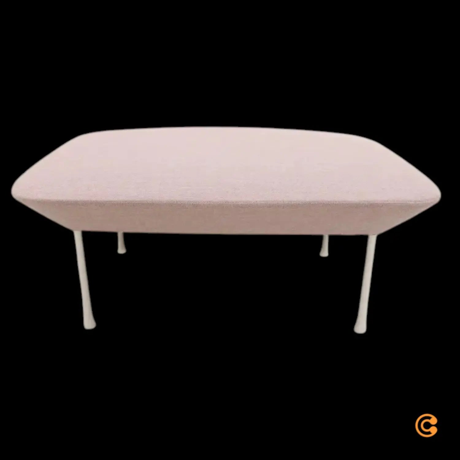 B-Ware Muuto Sitzhocker Fußhocker Oslo Pouf Rosa Offwhite Sitzpouf Hocker 45x100x73cm  - 5713298404864