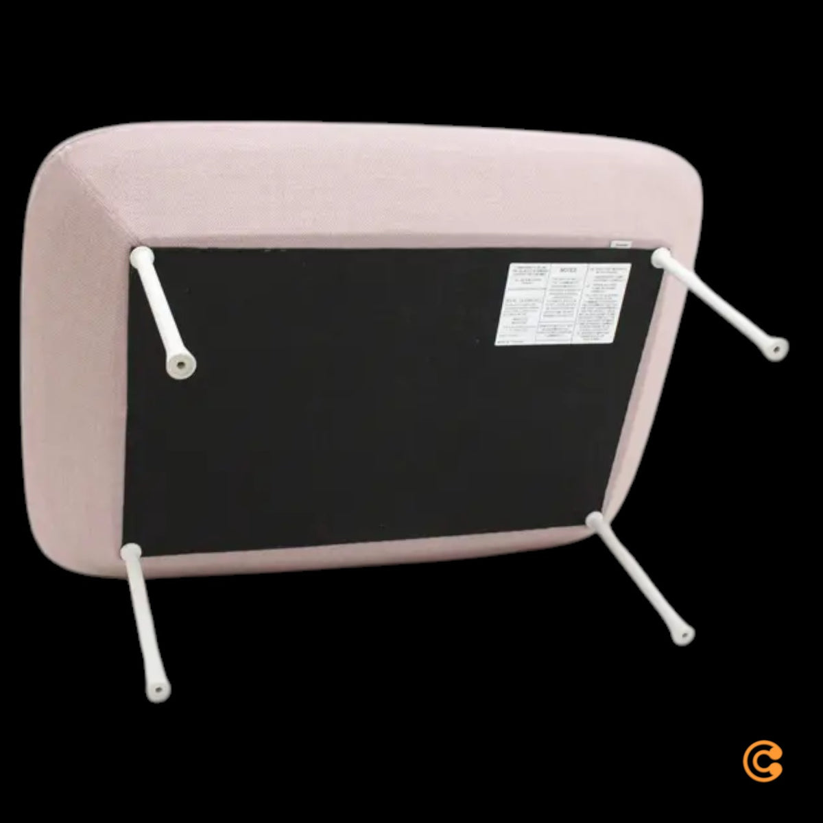 MUUTO Sitzhocker Fußhocker Oslo Pouf Rosa Offwhite Sitzpouf Hocker 45x100x73cm - 5713298404864