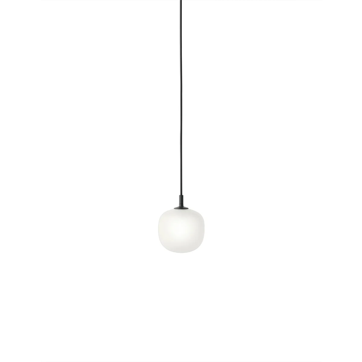Muuto Rime Pendelleuchte Lampe Hängelampe ø 12 Cm Opal Schwarz Modernes Design B-Ware - 5713294581074