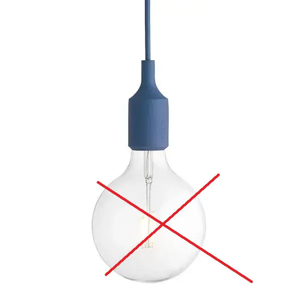 B-Ware Muuto E27 Pendelleuchte Hängelampe Lampe Hellblau Textilkabel Siehe Text/Foto - 5710562133560