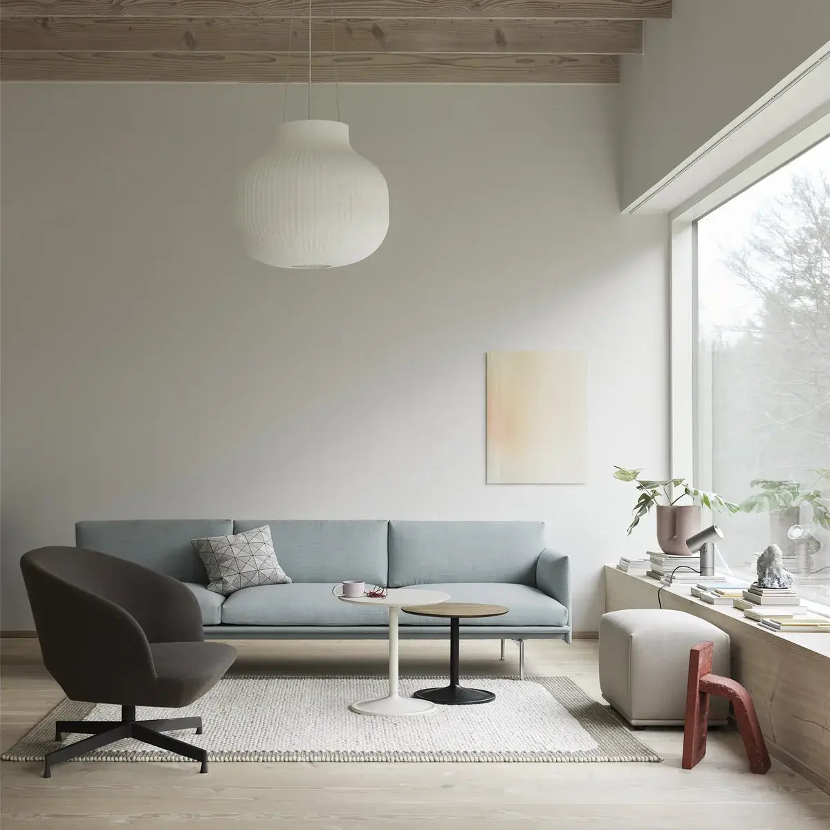 B-Ware Muuto Pendelleuchte Hängelampe Strand Geschlossen Creme Baldachin Kokon 60 Cm - 4251384209091