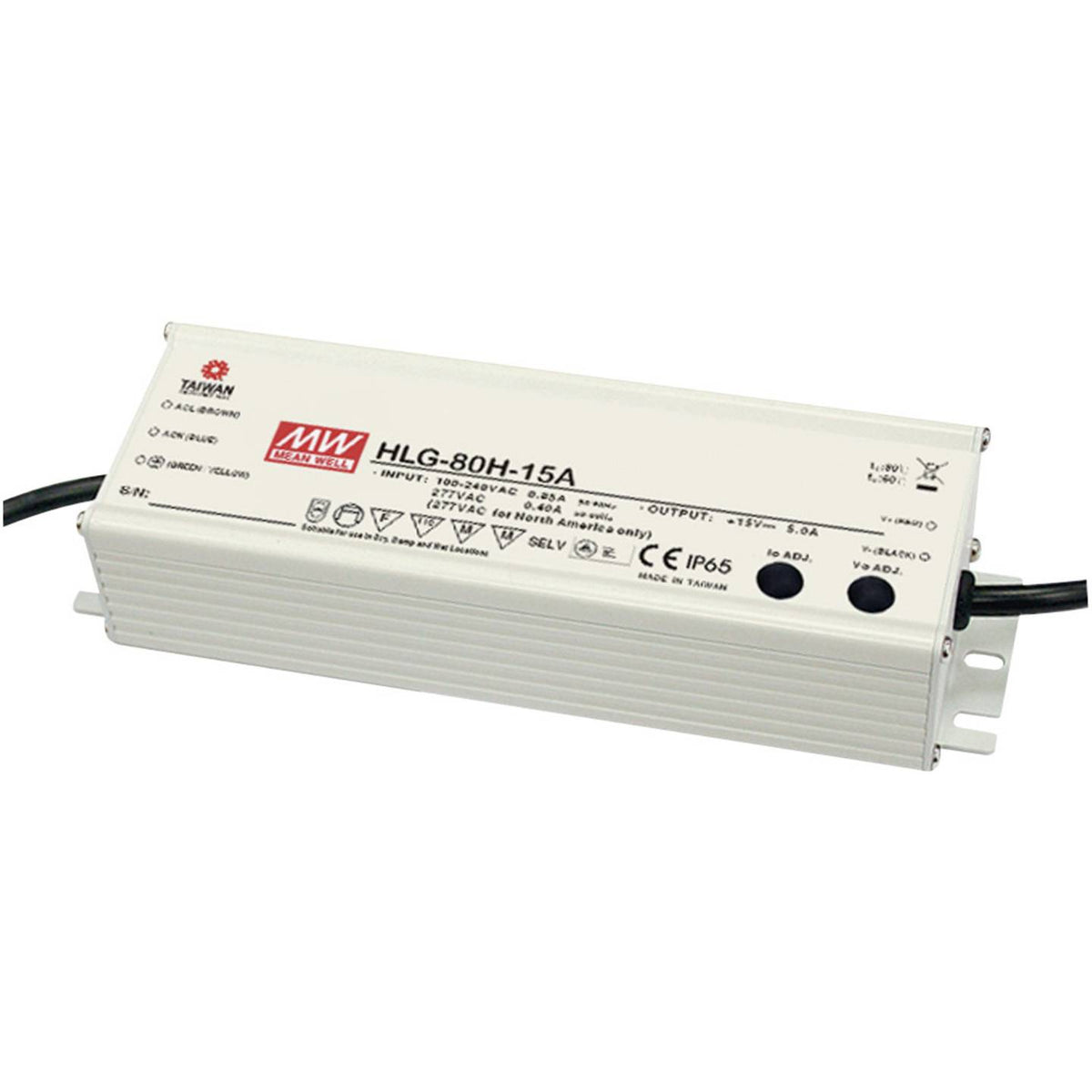 MW LED-Treiber Netzteil Stromversorgung 24V 81W 3.4A dimmbar IP67 Metallgehäuse - 4711287448893