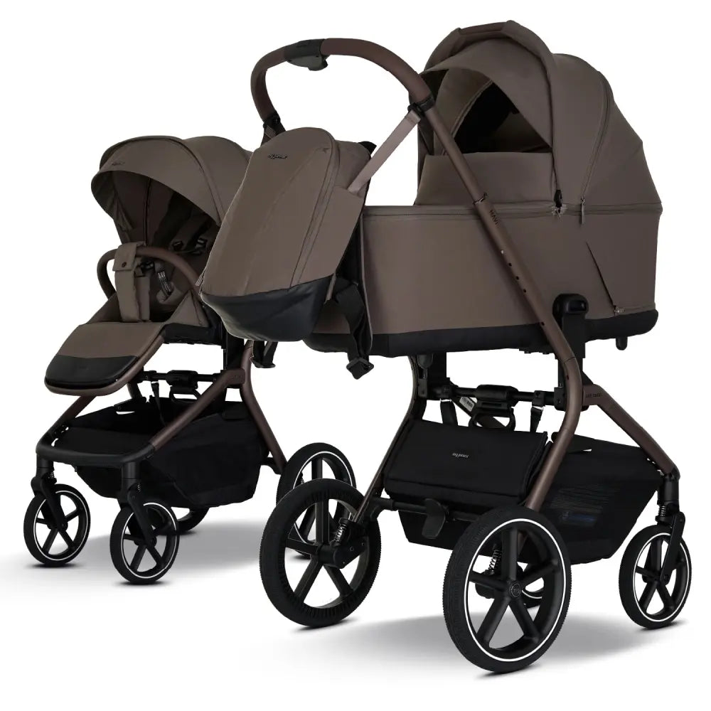 B-Ware My Junior Kinderwagen Buggy Mavi 2in1 Mocca Brown Braun Babywanne Sportsitz Korb - 4255746211456