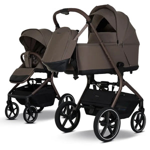 B-Ware My Junior Kinderwagen Buggy Mavi 2in1 Mocca Brown Braun Babywanne Sportsitz Korb