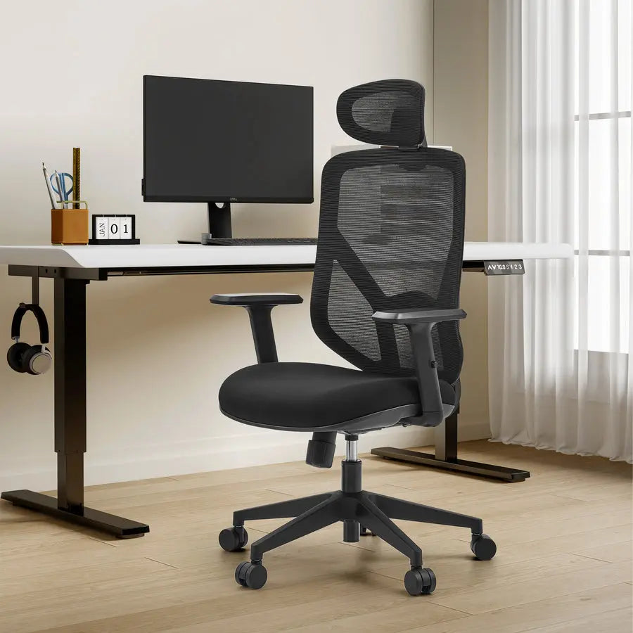 B-Ware My Buero Bürostuhl Drehstuhl Stuhl Blacore Netzstoff Stoff Schwarz Polyester - 4064323107101