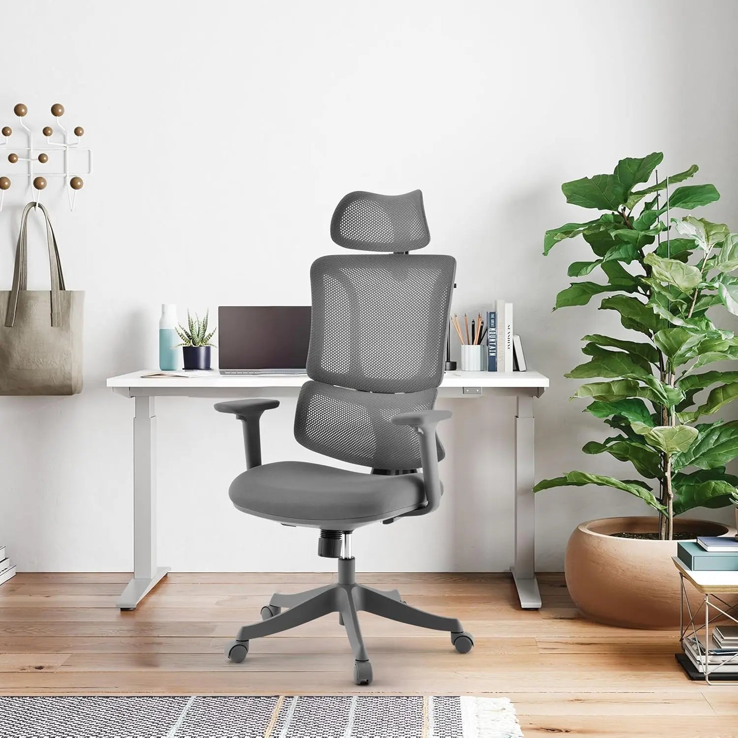 B-Ware My Buero Bürostuhl Drehstuhl Ergomy Colore Rückenlehne Lordosenstütze Grau628 - 4064323108252