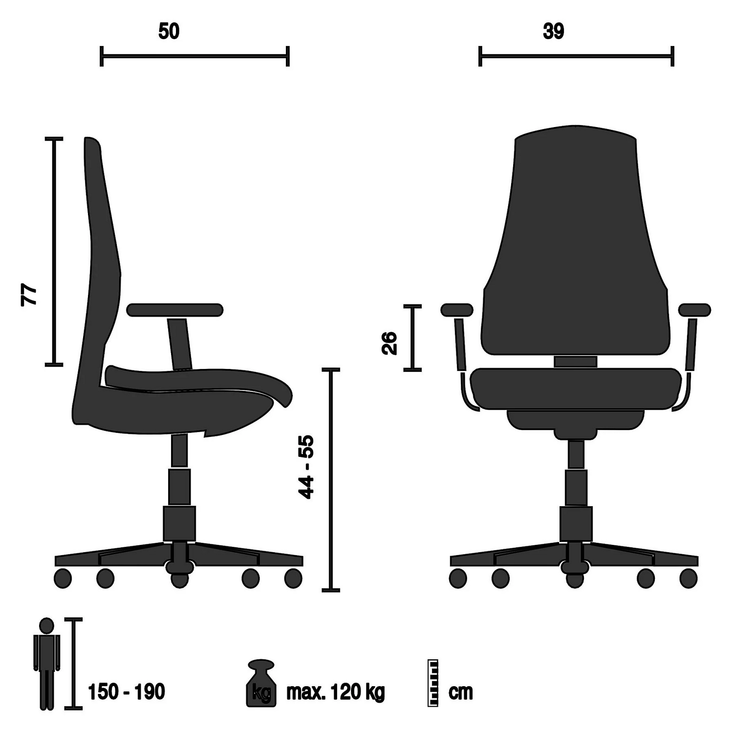 B-Ware My Buero Gamebreaker W02 Bürostuhl Rot Höhenverstellbar Siehe Text/Foto - 4064323107552