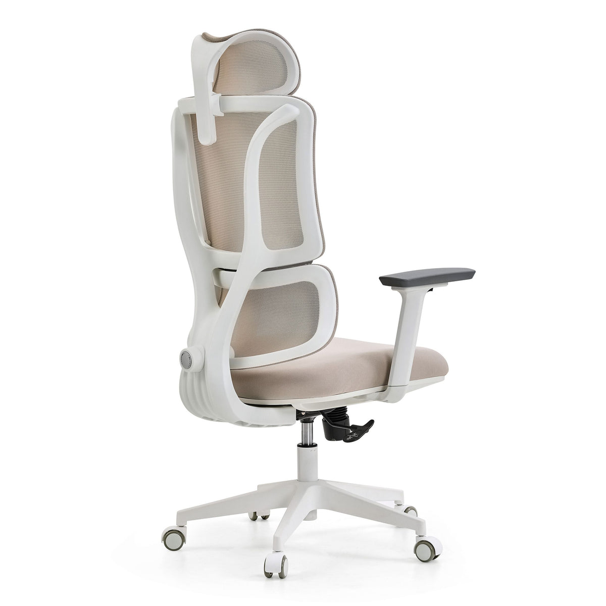 MyBuero Bürostuhl Schreibtischstuhl ERGOMY W Netzstoff Stoff Armlehnen Beige387 - 4064323130000