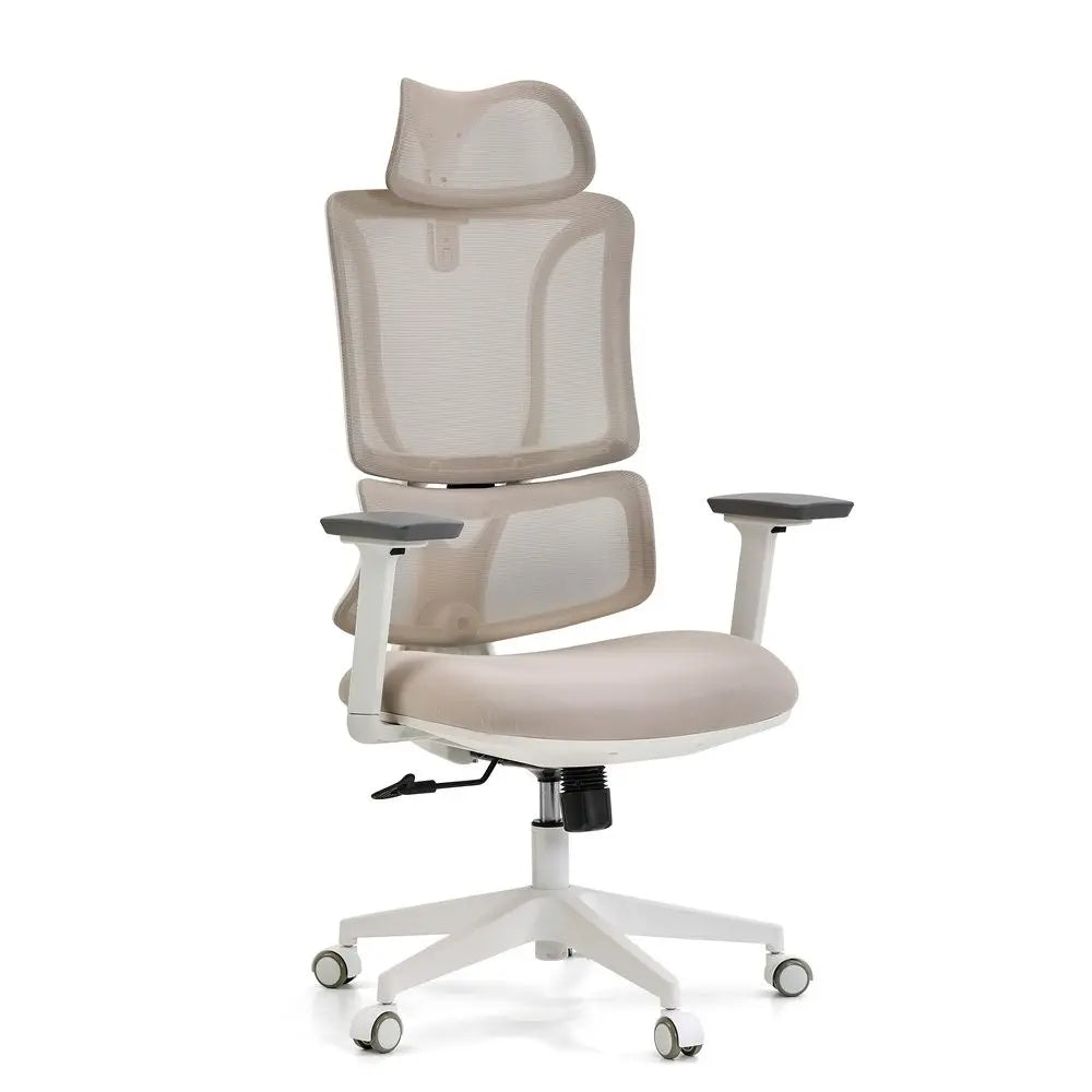 B-Ware My Buero Bürostuhl Schreibtischstuhl Ergomy W Netzstoff Stoff Armlehnen Beige387 - 4064323130000