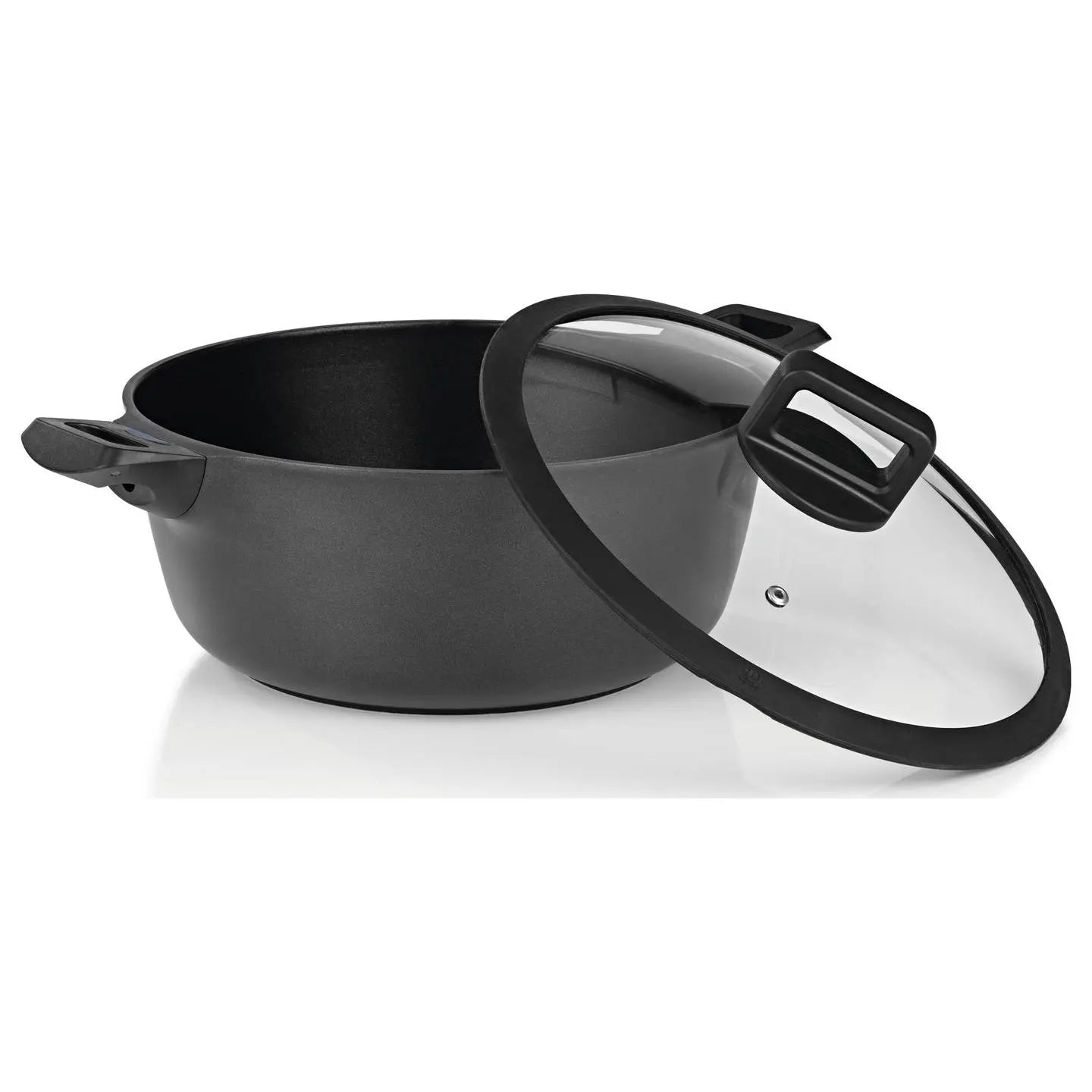 B-Ware N8 Werk Kochtopf Topf N8werk Aluguss Schwarz Antihaftbeschichtung Herd Glasdeckel - 4052926027087