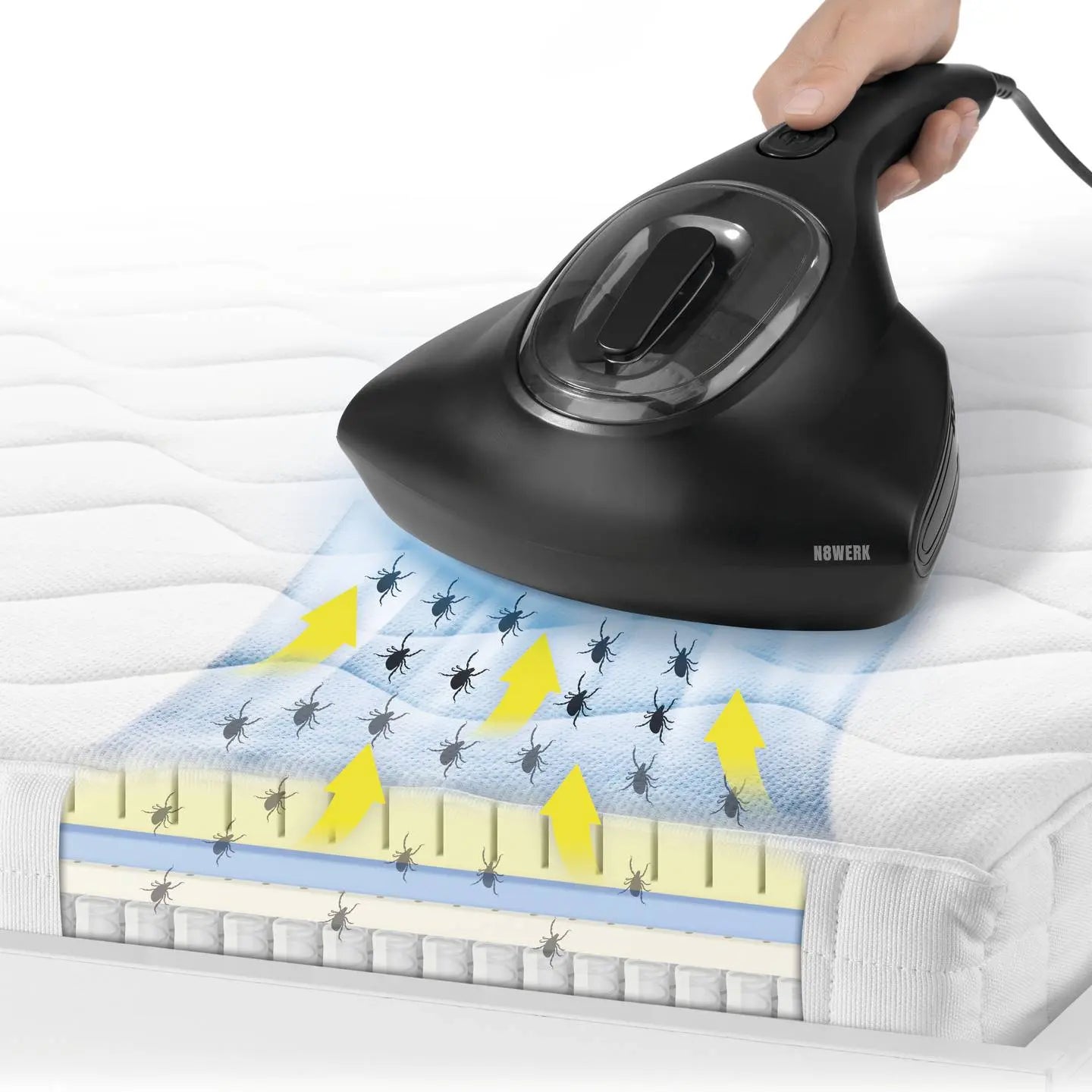 B-Ware N8 Werk Milben Handstaubsauger Milbensauger Schwarz Uvc Licht Polstermöbel - 4052926019976