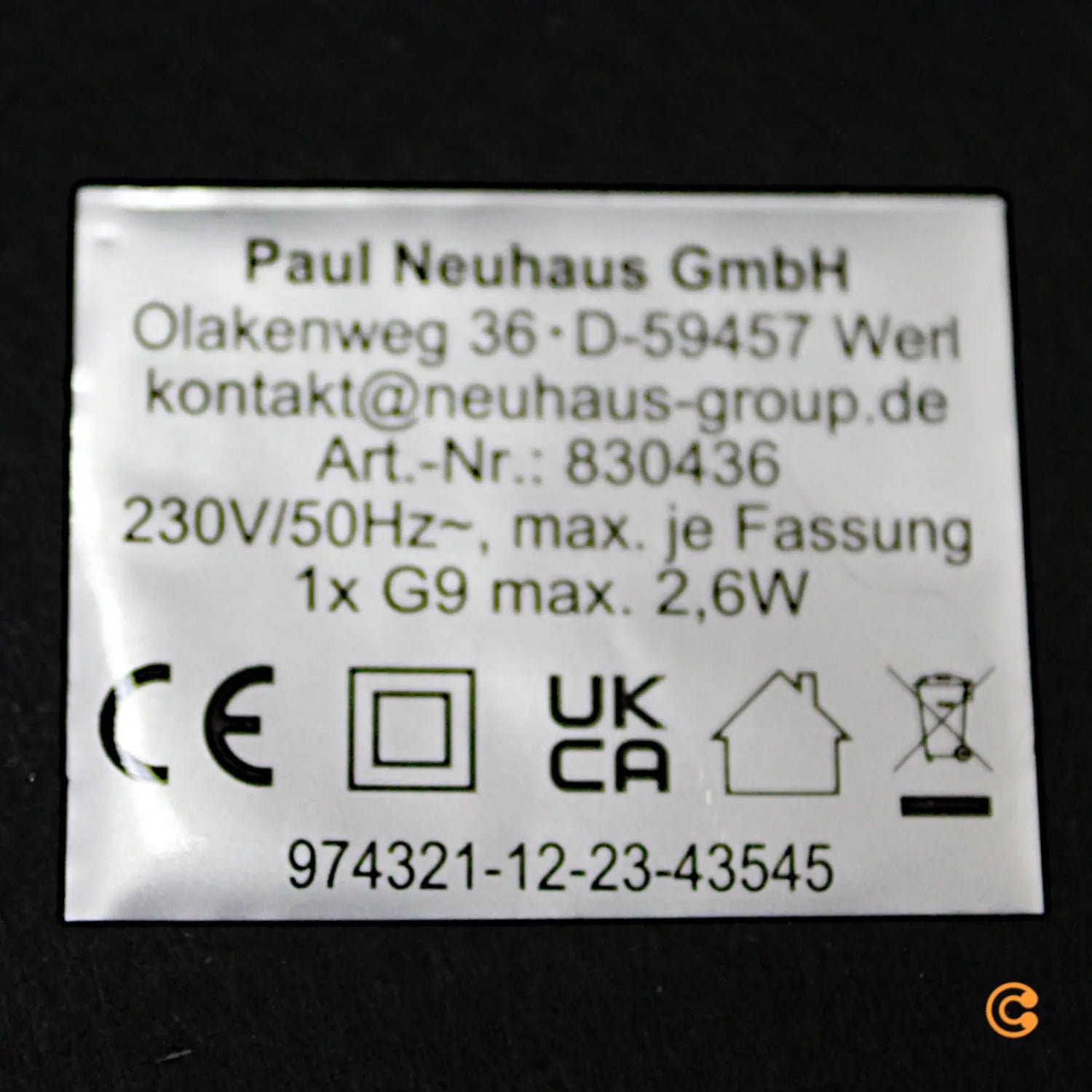 B-Ware Paul Neuhaus Till 4078 55 Nachttischlampe Tischleuchte Tischlampe Led G9 3 W785
