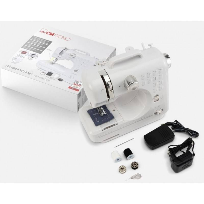 B-Ware Clatronic Handnähmaschine Nm 3795 Weiß Nähmaschine Nähgerät Siehe Text/Foto - 4006160639902