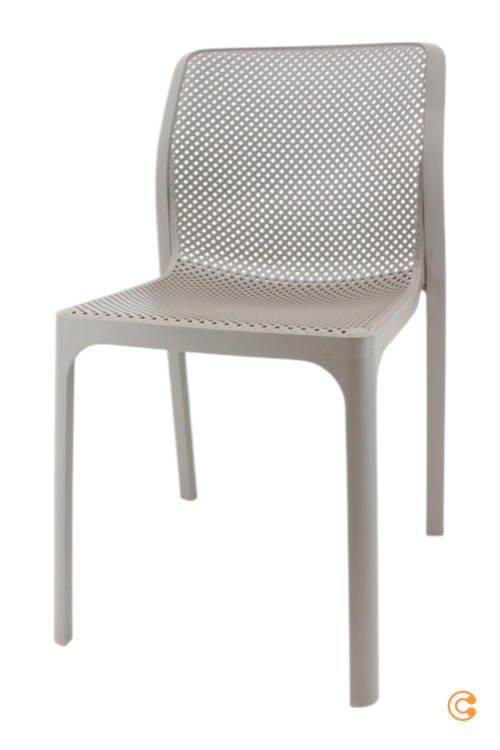 Nardi Bit Stuhl Gartenstuhl Terassenstuhl Balkonstuhl Kunststoffstuhl Taupe Pp B-Ware - 8010352328105