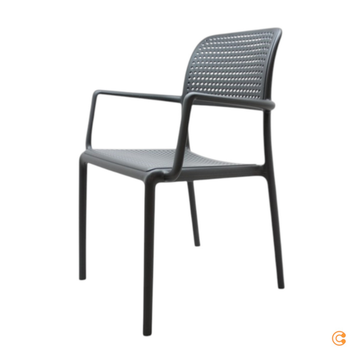 Nardi Bora Armlehnstuhl Lehnstuhl Stuhl Esszimmerstuhl Gartenstuhl Anthrazit B-Ware - 8010352242029