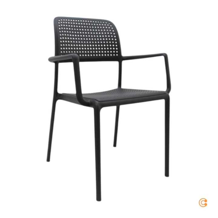 Nardi Bora Armlehnstuhl Lehnstuhl Stuhl Esszimmerstuhl Gartenstuhl Anthrazit B-Ware - 8010352242029