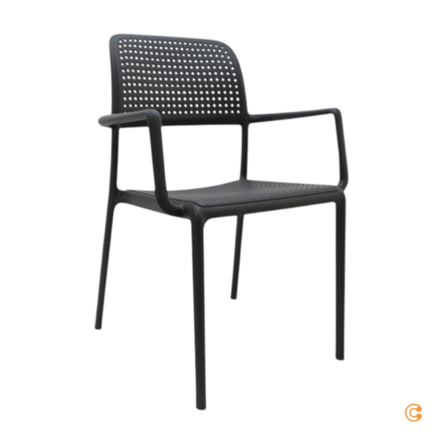 Nardi Bora Armlehnstuhl Lehnstuhl Stuhl Esszimmerstuhl Gartenstuhl Anthrazit B-Ware - 8010352242029