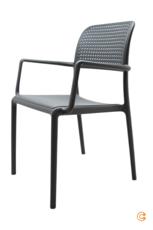Nardi Bora Armlehnstuhl Lehnstuhl Stuhl Esszimmerstuhl Gartenstuhl Anthrazit B-Ware - 8010352242029