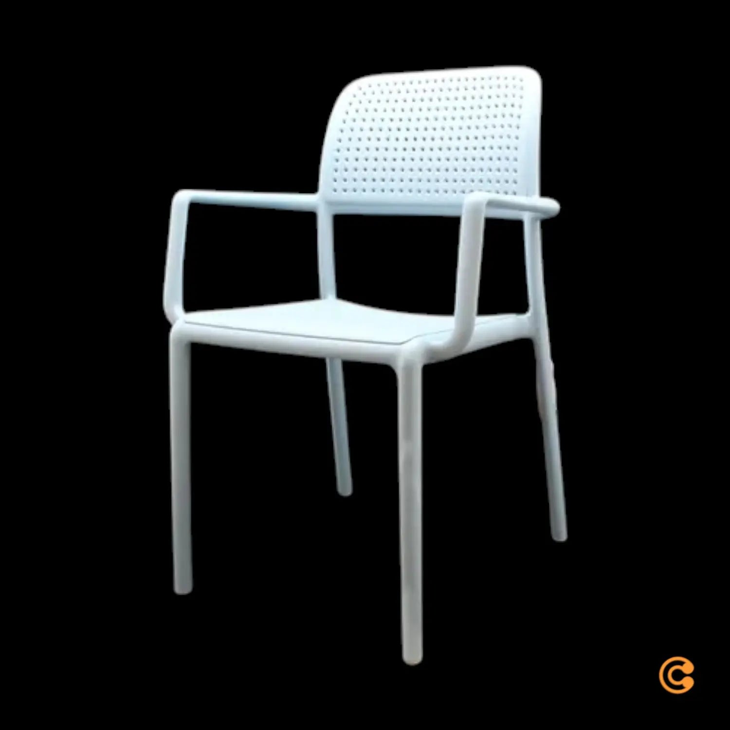 B-Ware Nardi Bora Armlehnstuhl Stuhl Gartenstuhl Balkonstuhl Blau Siehe Text/Foto - 8010352242395