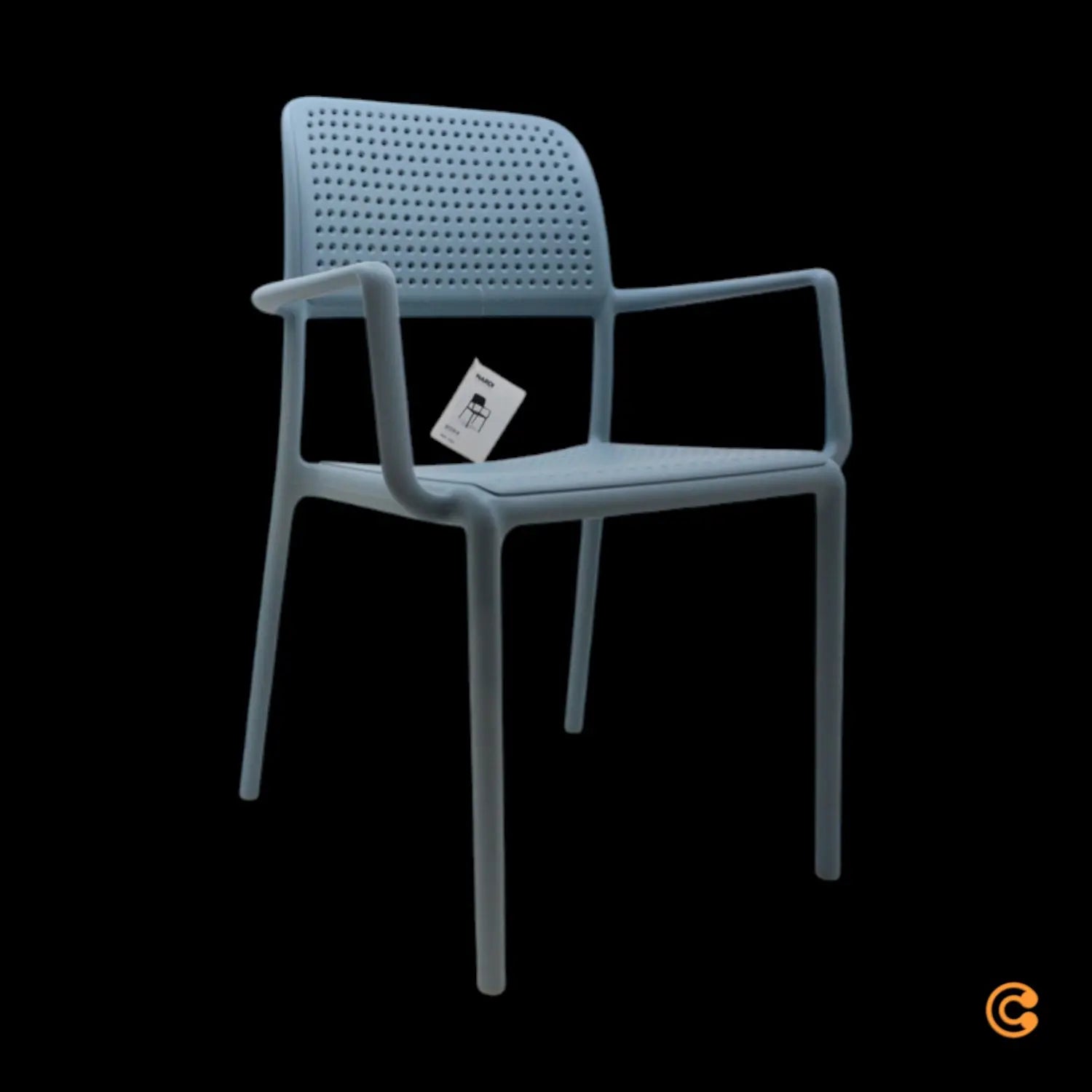 B-Ware Nardi Bora Armlehnstuhl Stuhl Gartenstuhl Balkonstuhl Blau Siehe Text/Foto - 8010352242395