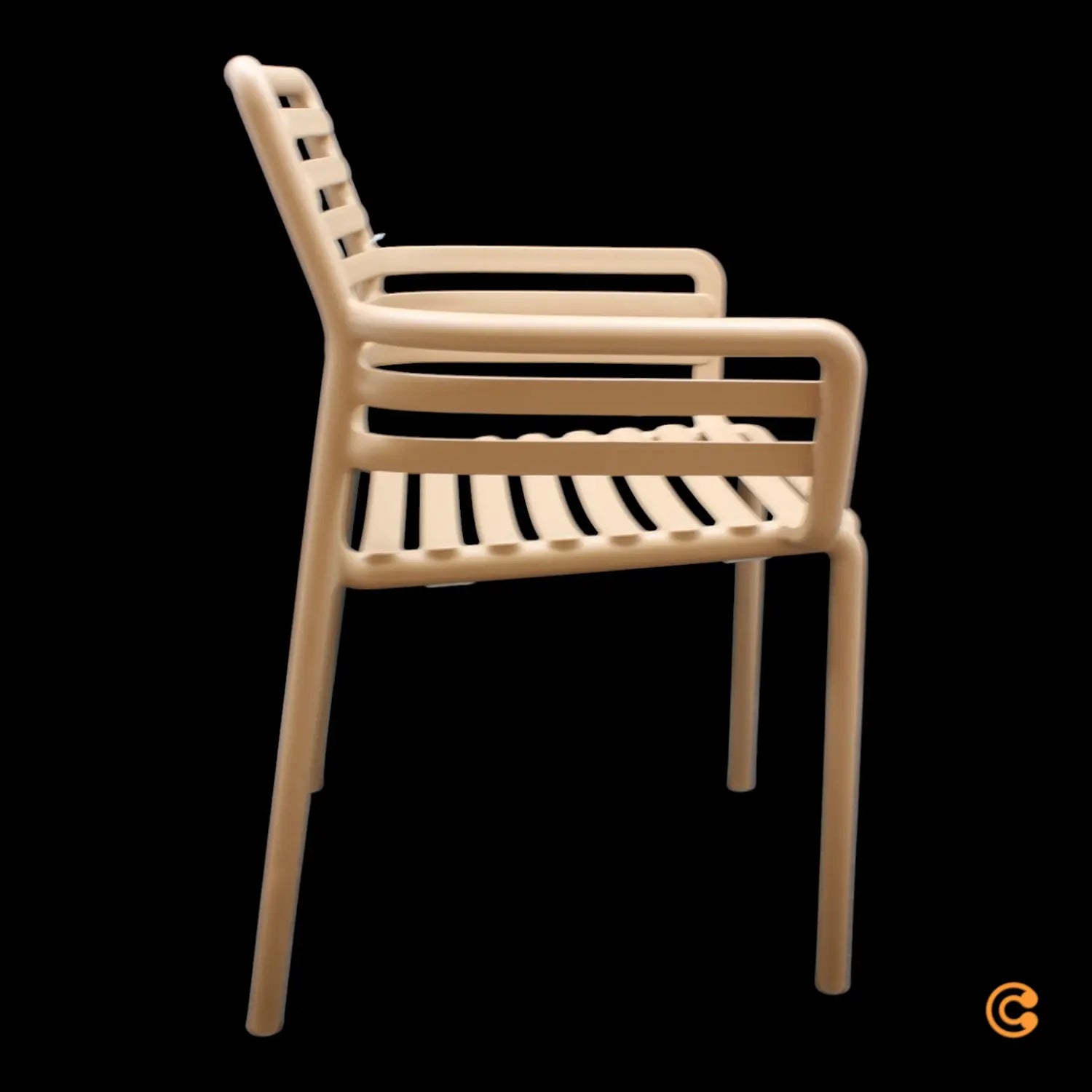 B-Ware Nardi Armlehnstuhl Sessel Gartenstuhl Outdoor Cappuccino Stapelbar Kunststoff - 8010352254145