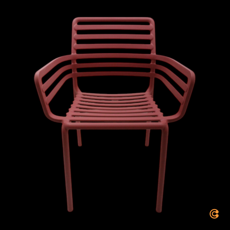 Nardi Doga Armlehnstuhl Stuhl Gartenstuhl Balkonstuhl Outdoorstuhl Lehnstuhl Rot B-Ware - 8010352254213