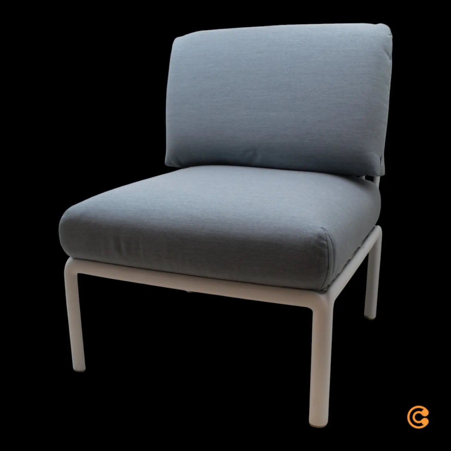 B-Ware Nardi Komodo Modulsofa Outdoor Sofa Couch Außensofa Mittelelement Weiß Eisblau - 8010352373563