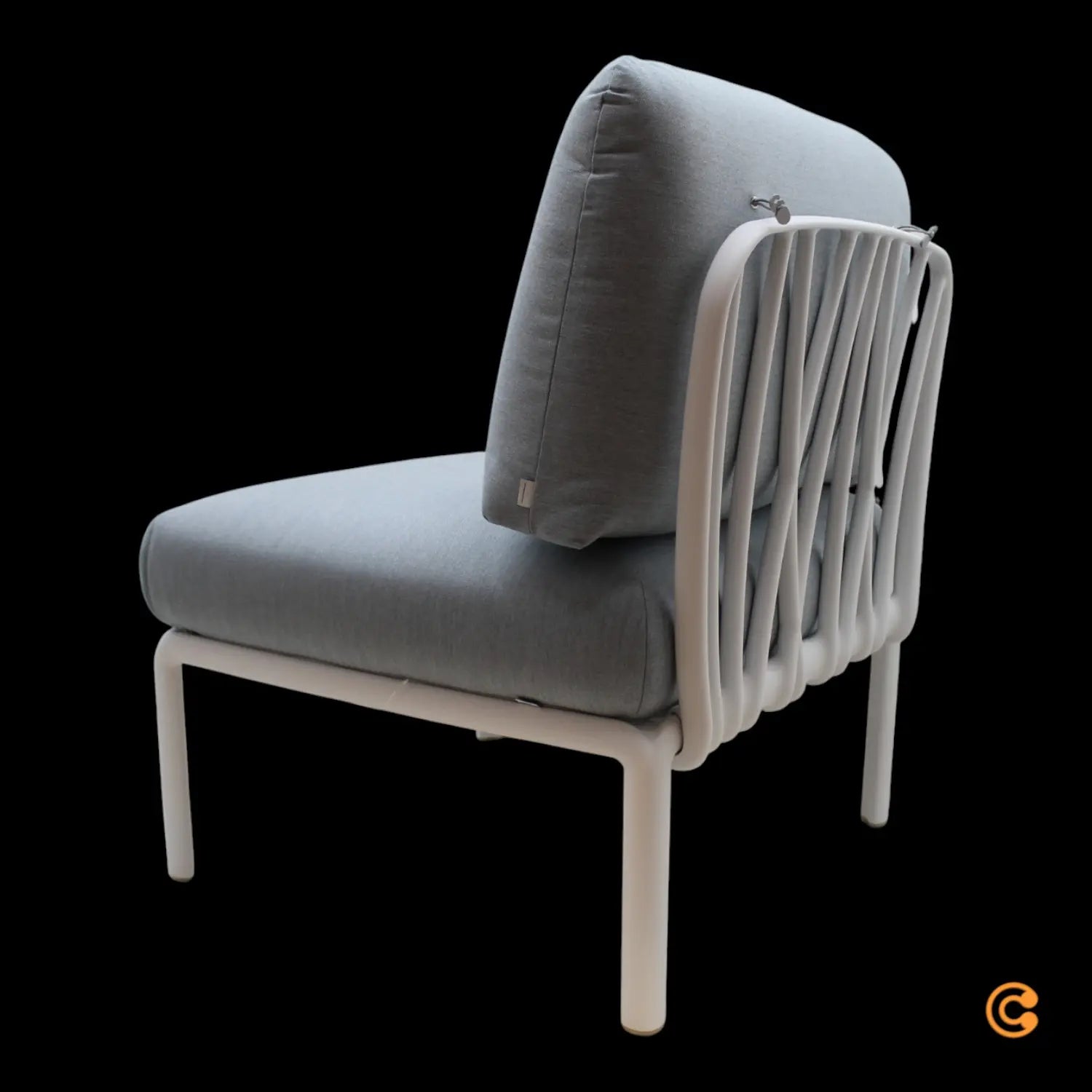 B-Ware Nardi Komodo Modulsofa Outdoor Sofa Couch Außensofa Mittelelement Weiß Eisblau - 8010352373563