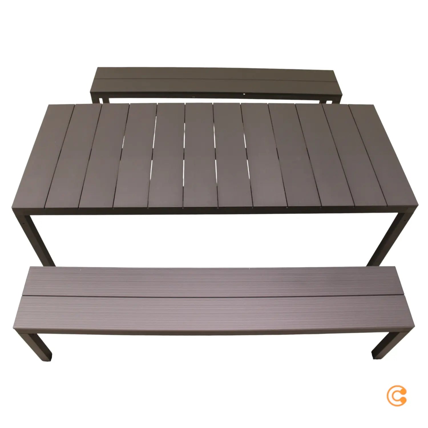 B-Ware Nardi Set Rio Bench Alu Sitzgruppe Bank Gartentisch Aluminium Höhenverstellbar - 8010352837003