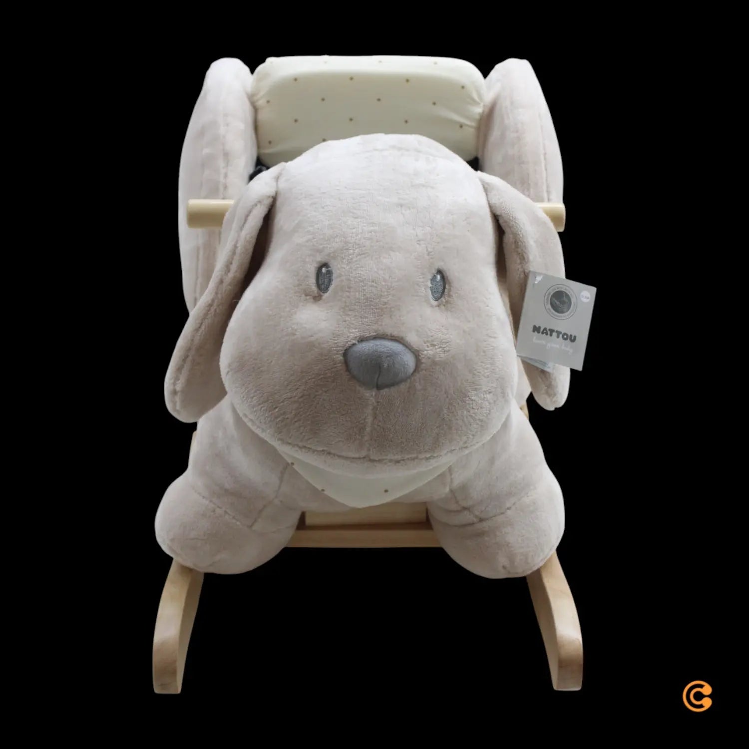 B-Ware Nattou Charlie Hund Vanille Schaukelpferd Schaukeltier Kinder Siehe Text/Foto - 5414673388108