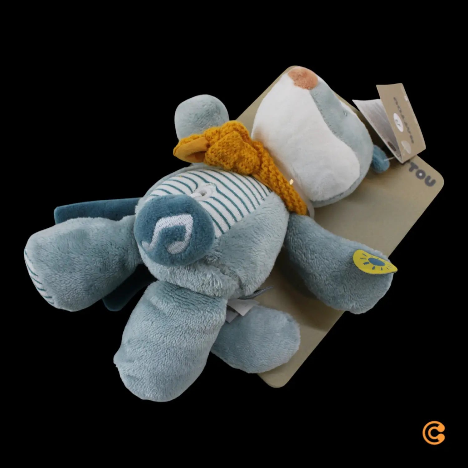 B-Ware Nattou Mini Spieluhr Kuscheltier Spieluhr Dachs Felix Dusty Blau 22cm - 5414673595063