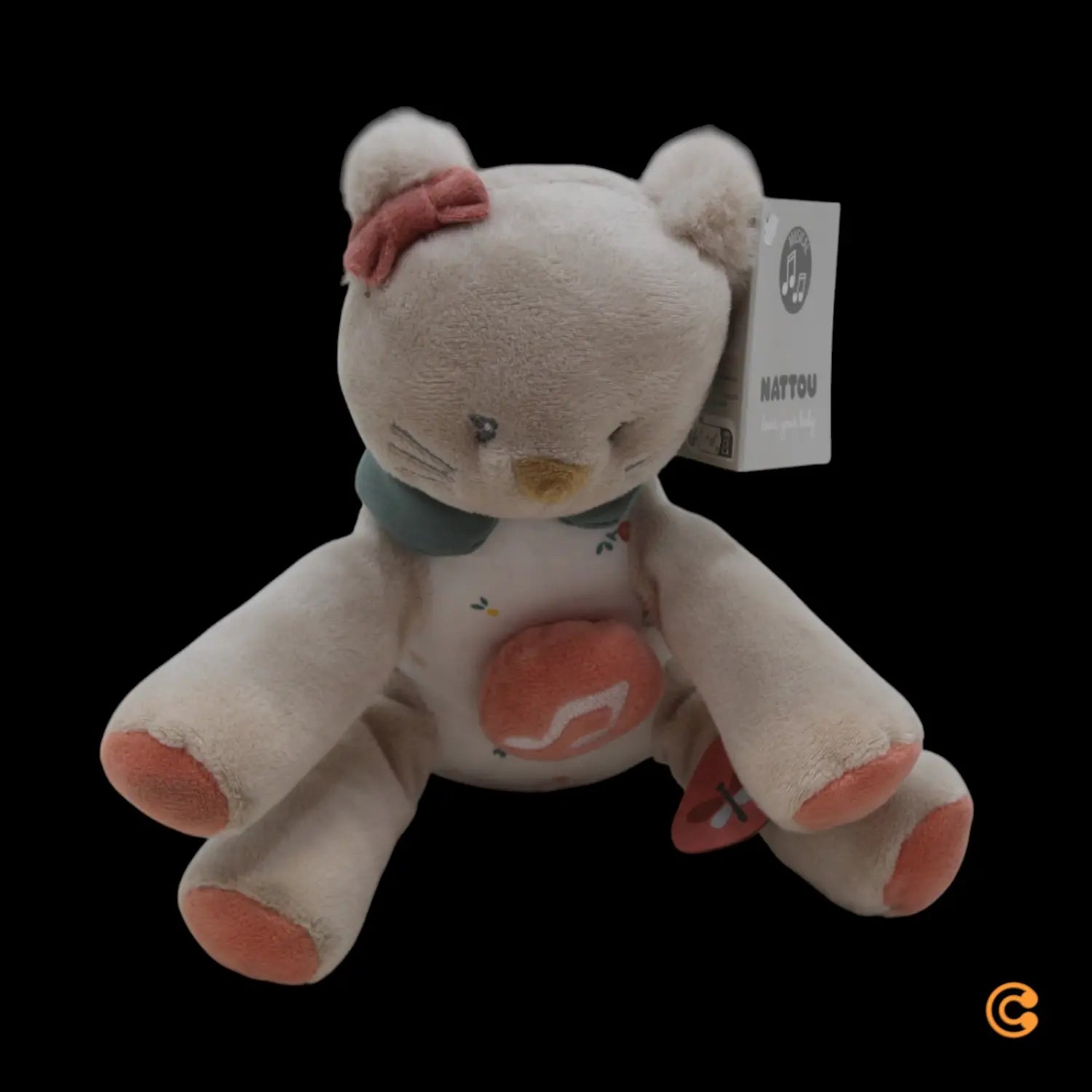 B-Ware Nattou Spieluhr Kuscheltier Musik Katze Lana Beige Mini Spieluhr Babyspielzeug - 5414673266079