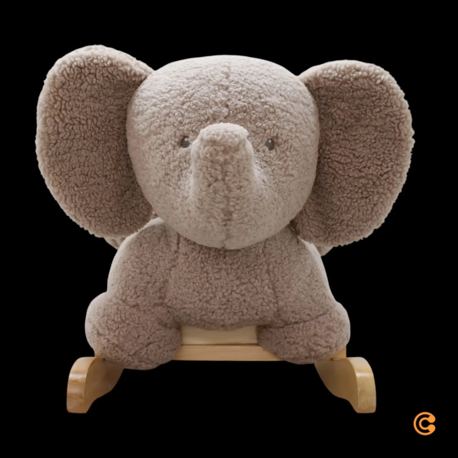 B-Ware Nattou Schaukeltier Wipptier Elefant Plüschtier Taupe Braun Stoff Rückenlehne - 25414673544010