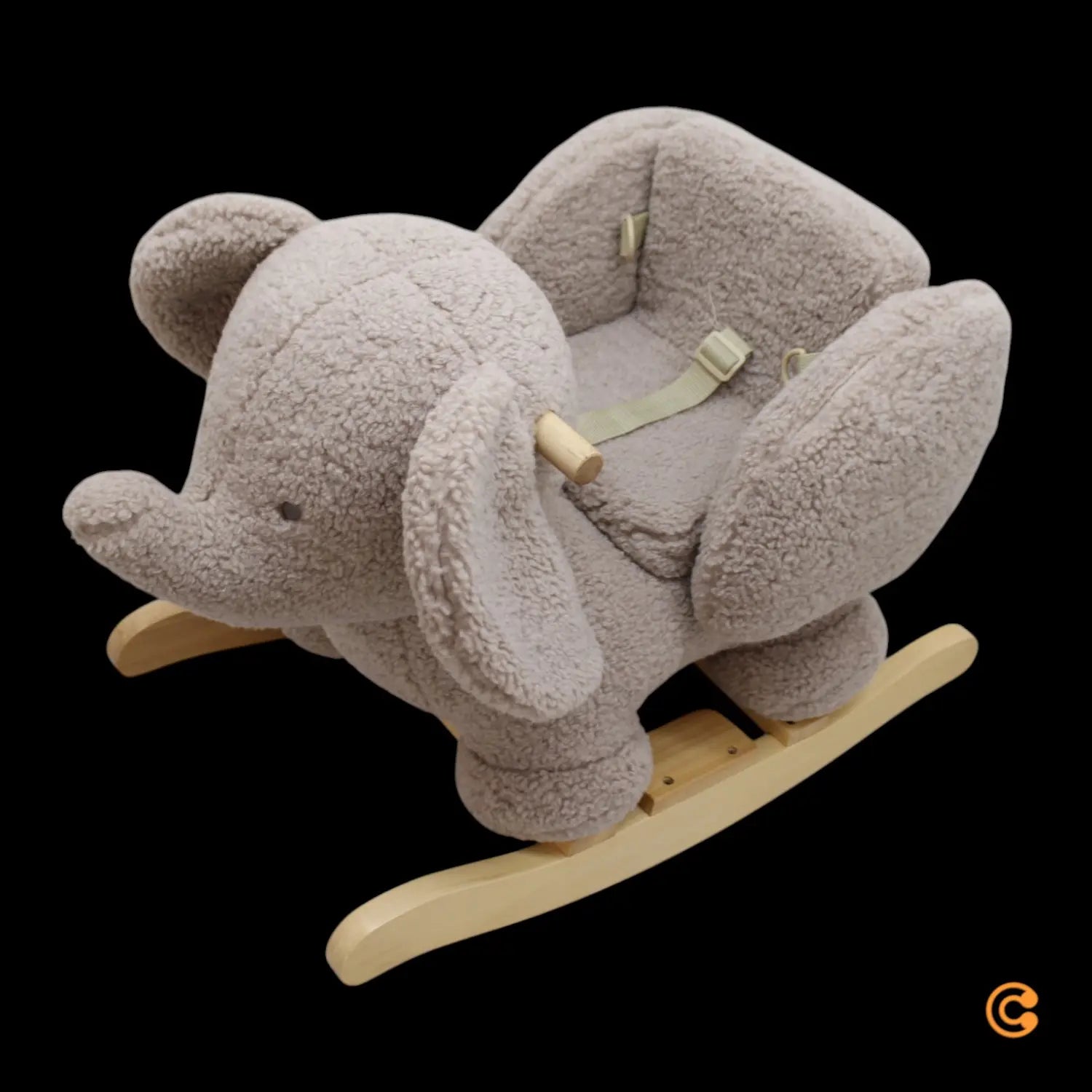 B-Ware Nattou Schaukeltier Wipptier Elefant Plüschtier Taupe Braun Stoff Rückenlehne - 25414673544010
