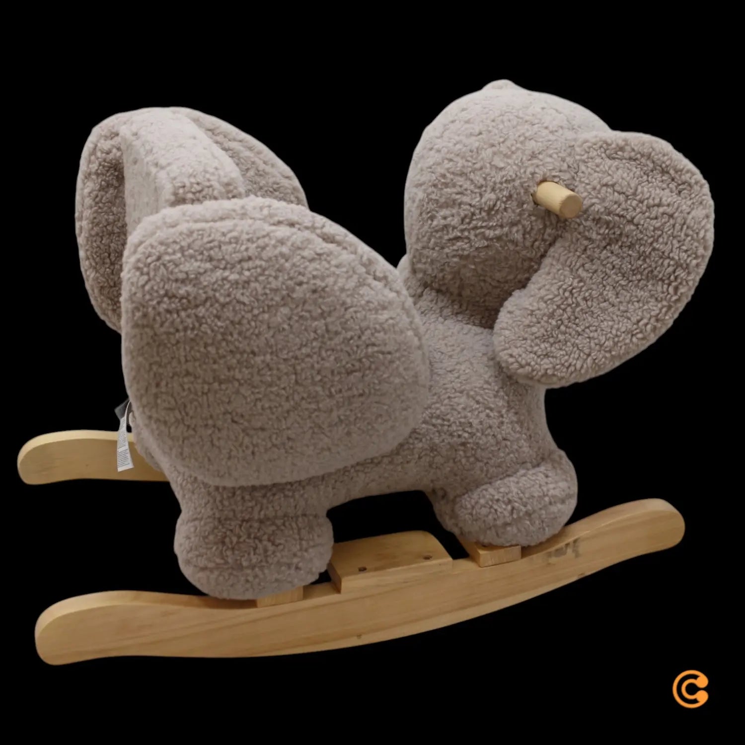 B-Ware Nattou Schaukeltier Wipptier Elefant Plüschtier Taupe Braun Stoff Rückenlehne - 25414673544010