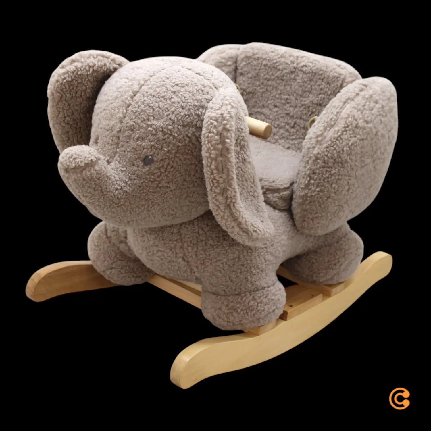 B-Ware Nattou Schaukeltier Wipptier Elefant Plüschtier Taupe Braun Stoff Rückenlehne - 25414673544010